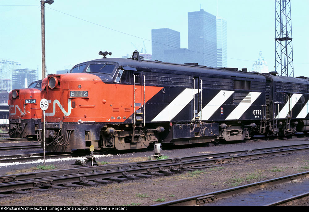 Canadian National MLW FPA4 CN #6772 at Spadina yard